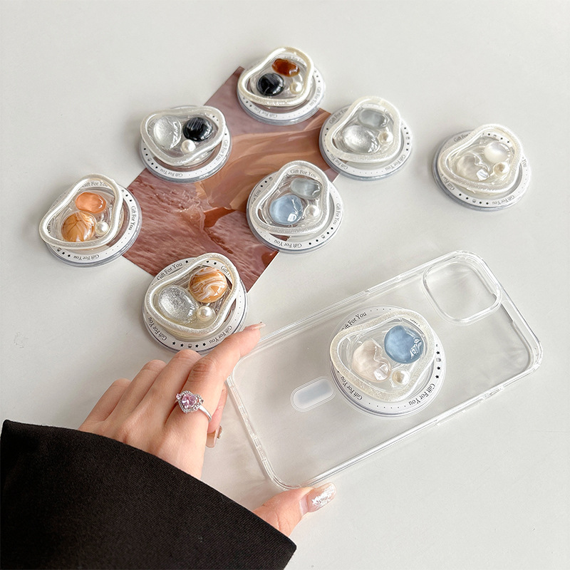 Phone Cases Orange - Irregular Natural Stone Style Magnetic Phone