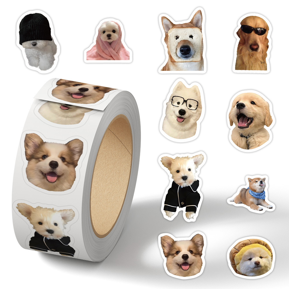 Phone Cases Kids - 500pcs/roll Funny Cartoon Dog Meme Stickers