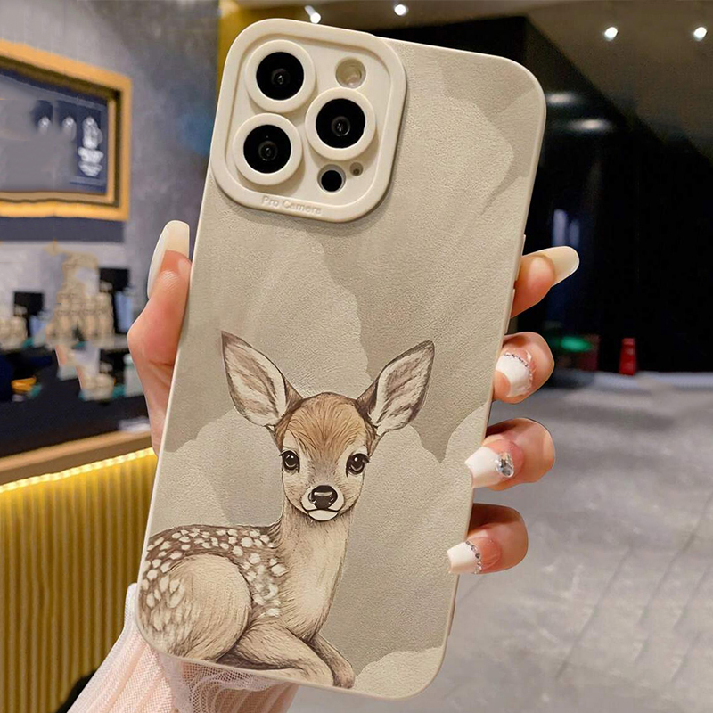 Phone Cases Brown - For Xiaomi 15T Case Deer Painted
