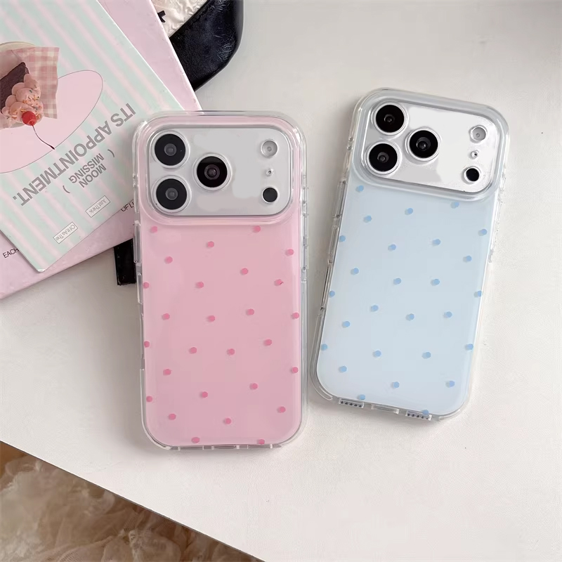 Phone Cases Cute Iphone 14 - Korean Ins Girl Simple Blue Pink