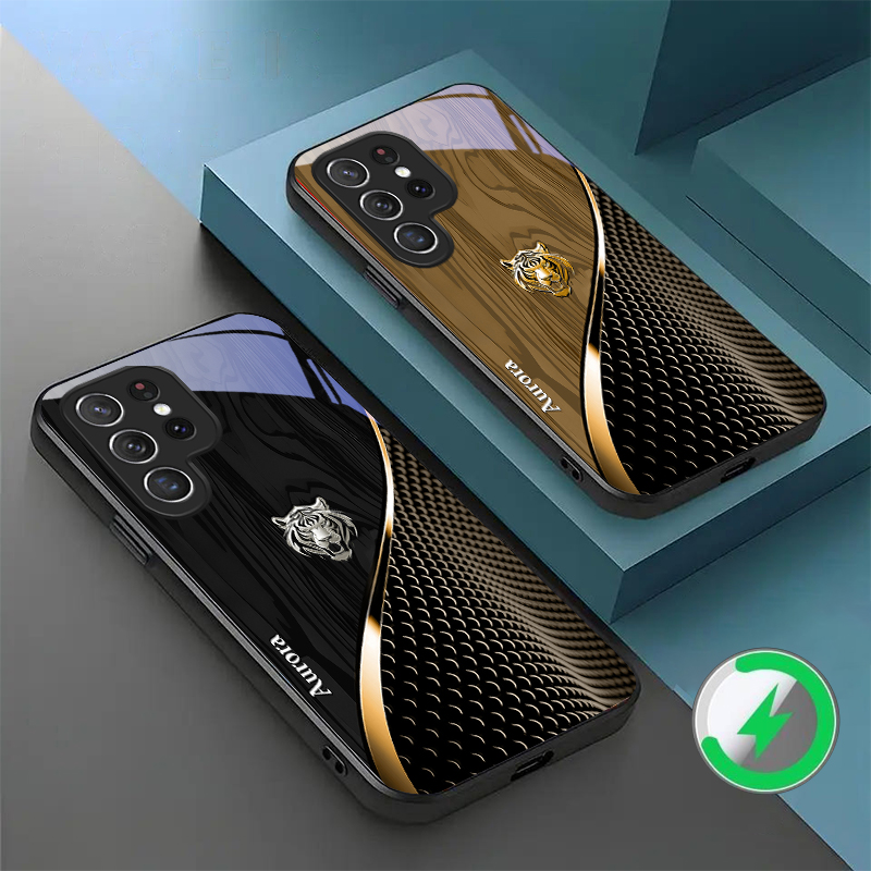 Phone Cases Brown - Cute Golden Tiger Brown For Samsung