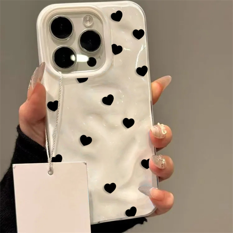 Aesthetic Cute Black Heart Sho - đánh giá và giá Phone Cases Cute Iphone 14