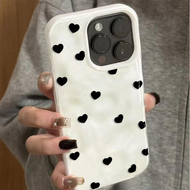 Aesthetic Cute Black Heart Sho - đánh giá và giá Phone Cases Cute Iphone 14