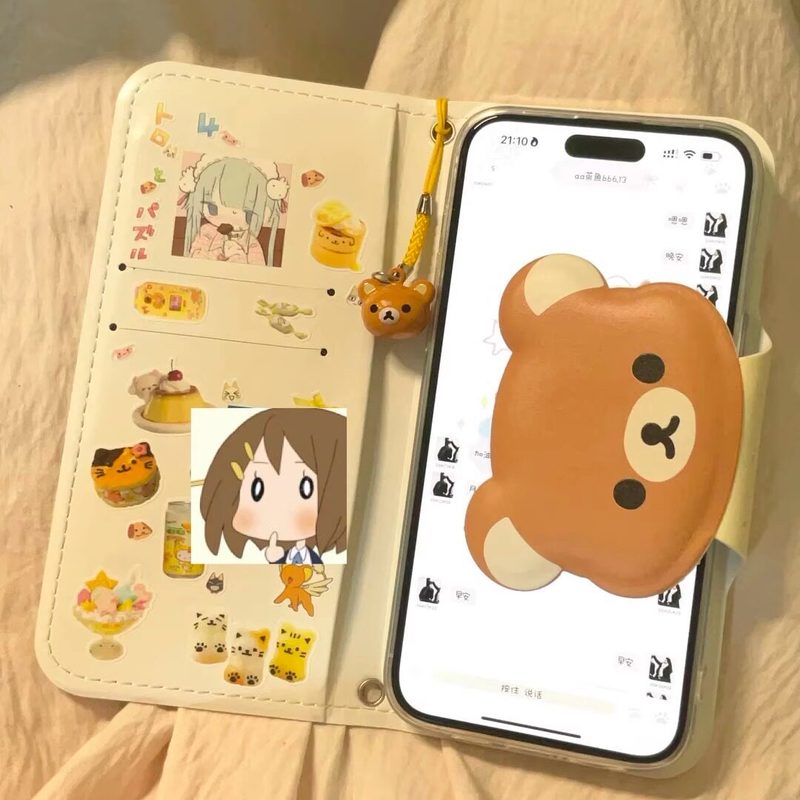 Rilakkuma Cute Cartoon Flip Le - đánh giá và giá Phone Cases That Hold Cards