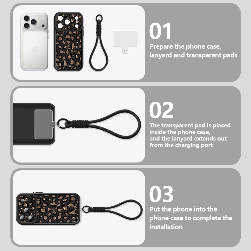 Brown Leopard Printed Lanyard  - đánh giá và giá Phone Cases Brown