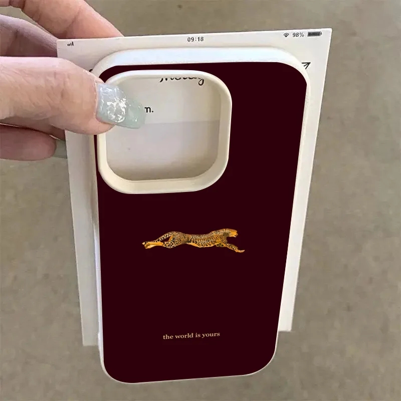 Fashion Leopard Wine Red Soft  - đánh giá và giá Phone Cases Brown