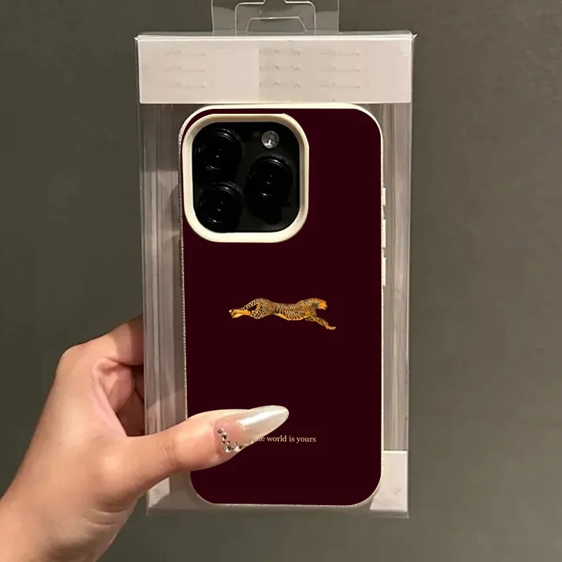Fashion Leopard Wine Red Soft  - đánh giá và giá Phone Cases Brown