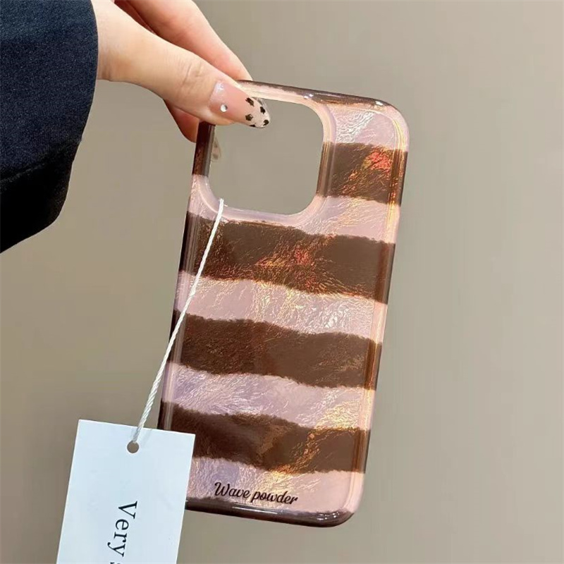 Brown Stripe Print Tinfoil Tex - đánh giá và giá Phone Cases Brown