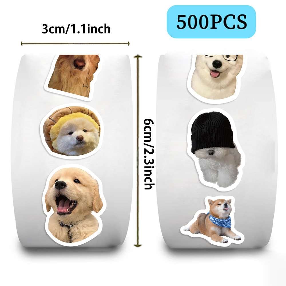500pcs/roll Funny Cartoon Dog  - đánh giá và giá Phone Cases Kids