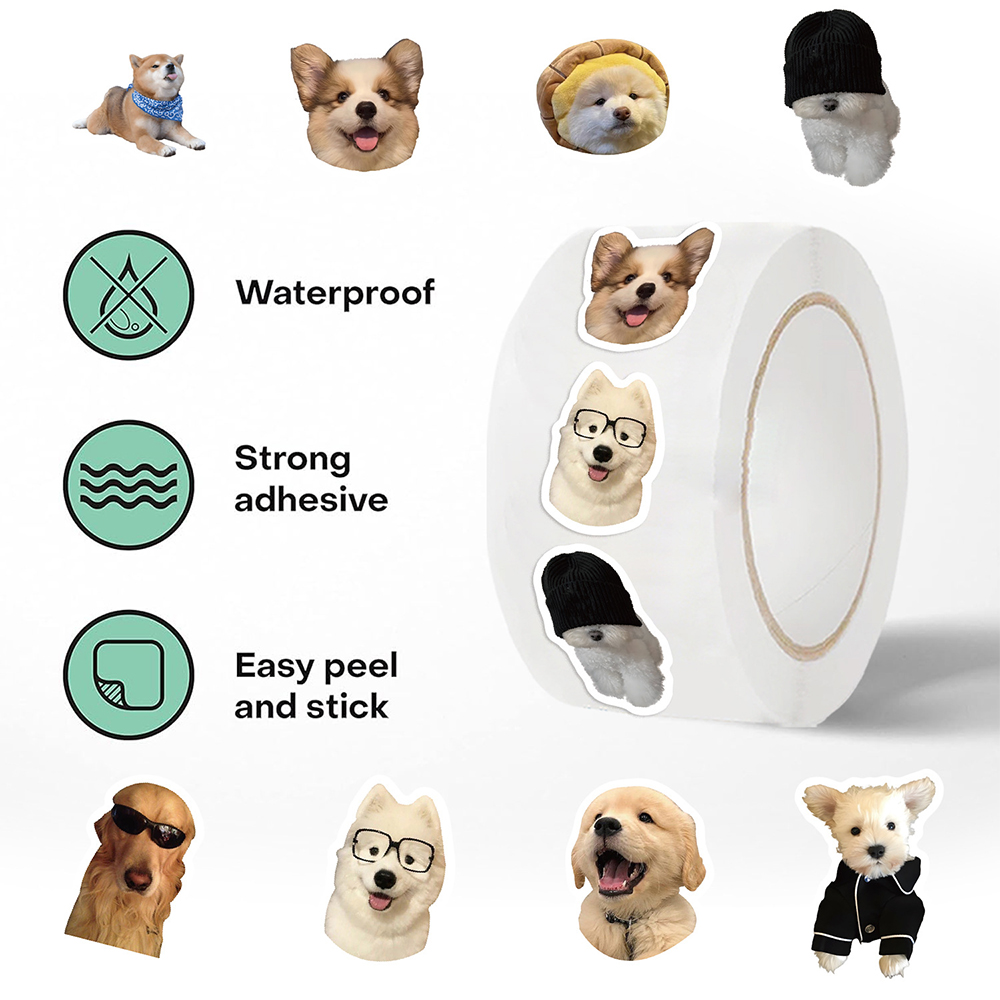 500pcs/roll Funny Cartoon Dog  - đánh giá và giá Phone Cases Kids