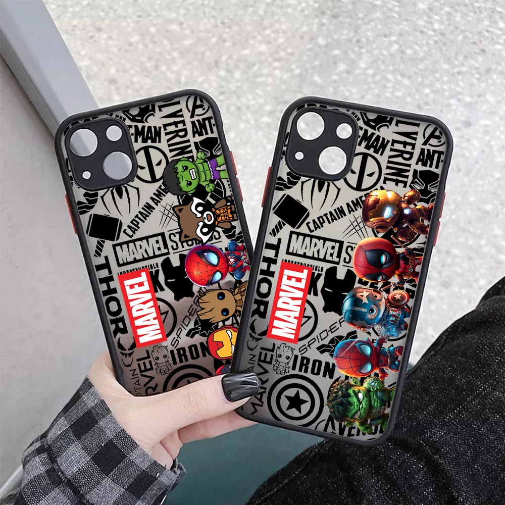 Cute Marvel Heroes Matte Trans - đánh giá và giá Phone Cases Cute Iphone 14