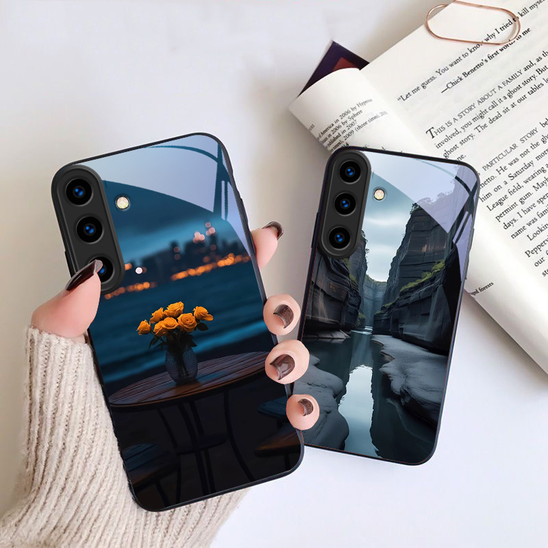 Warm orange halo tree For Sams - đánh giá và giá Phone Cases Orange