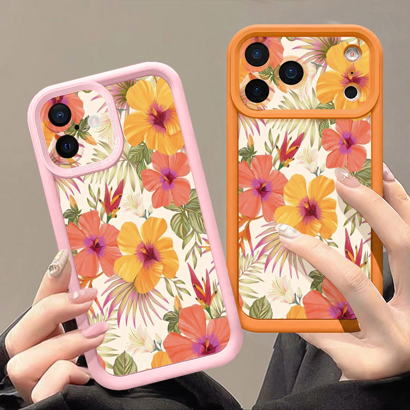 Orange Flower Pattern TPU Phon - đánh giá và giá Phone Cases Orange