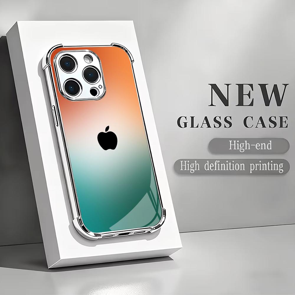 Orange green gradient Tempered - đánh giá và giá Phone Cases Orange
