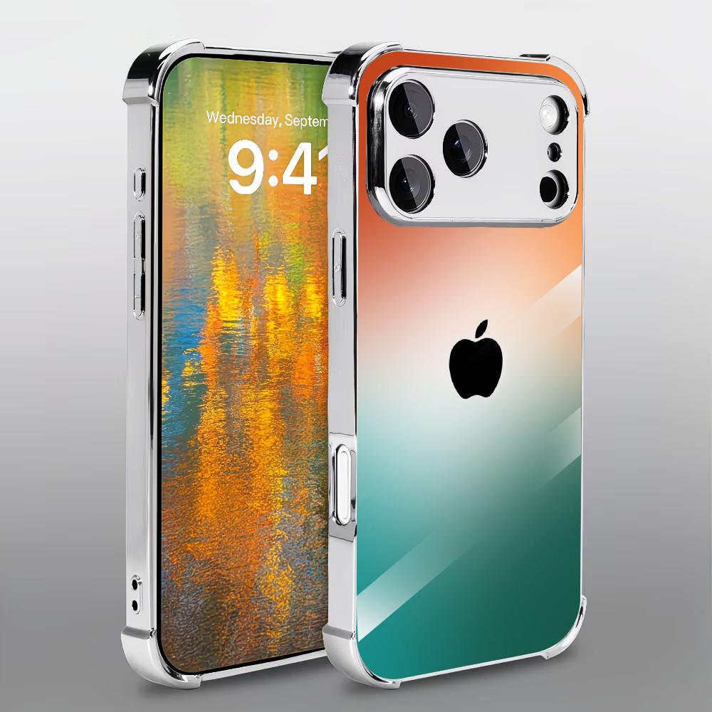 Orange green gradient Tempered - đánh giá và giá Phone Cases Orange