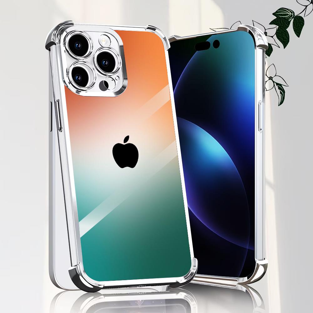 Orange green gradient Tempered - đánh giá và giá Phone Cases Orange