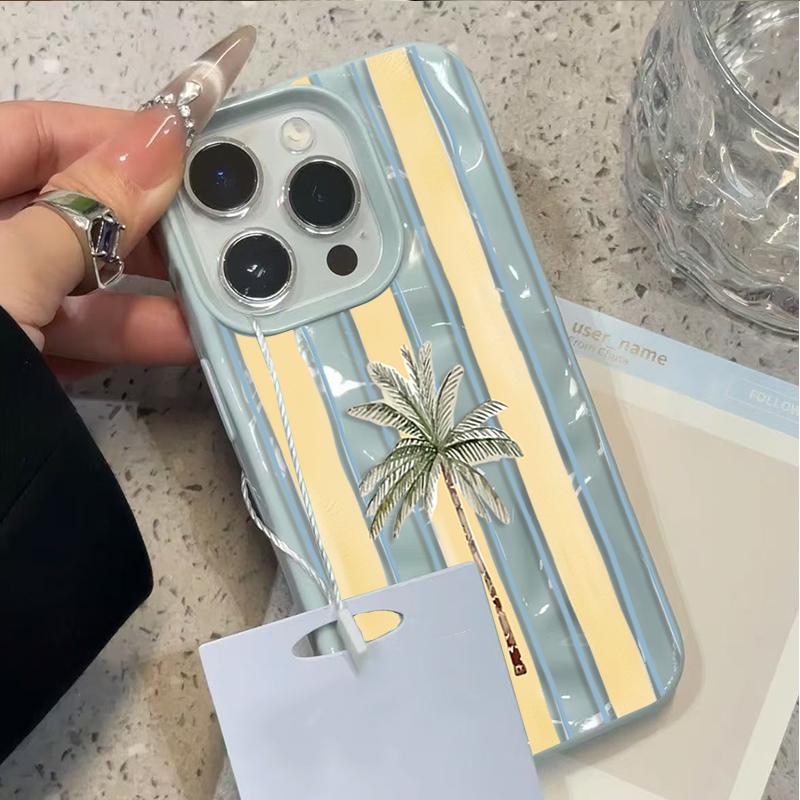 Cute Palm Tree Striped Summer  - đánh giá và giá Phone Cases Cute Iphone 14