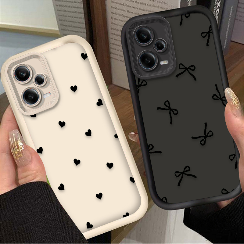 Black Love Heart Bowknot Phone - đánh giá và giá Phone Cases Xiaomi