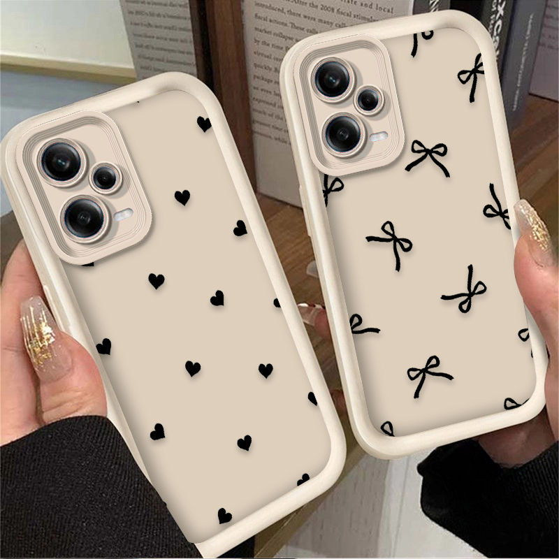 Black Love Heart Bowknot Phone - đánh giá và giá Phone Cases Xiaomi