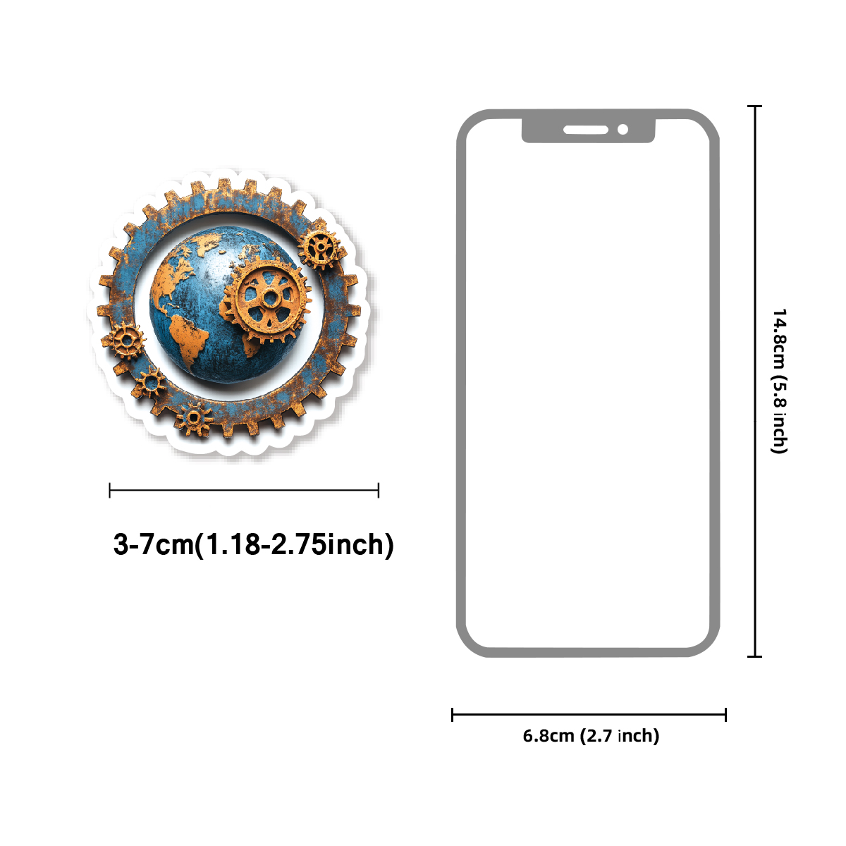 46pcs Blue Globe and Gear Meta - đánh giá và giá Phone Cases Kids