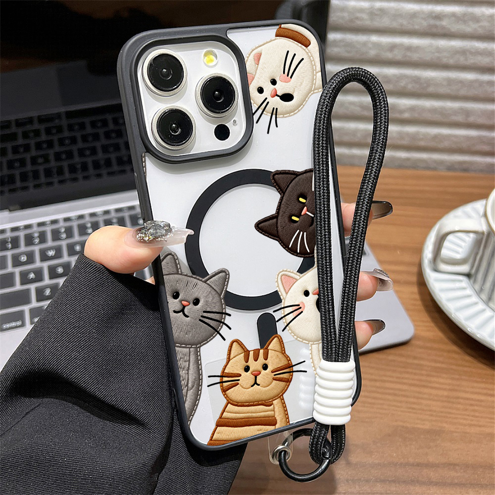 Cute Faux Embroidery Cat Phone - đánh giá và giá Phone Cases Cute Iphone 14