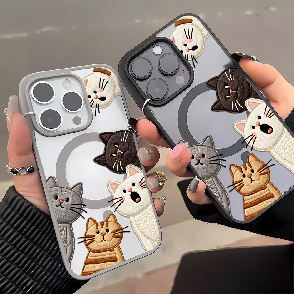 Cute Faux Embroidery Cat Phone - đánh giá và giá Phone Cases Cute Iphone 14