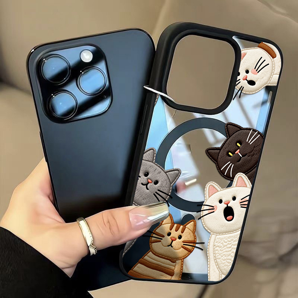 Cute Faux Embroidery Cat Phone - đánh giá và giá Phone Cases Cute Iphone 14